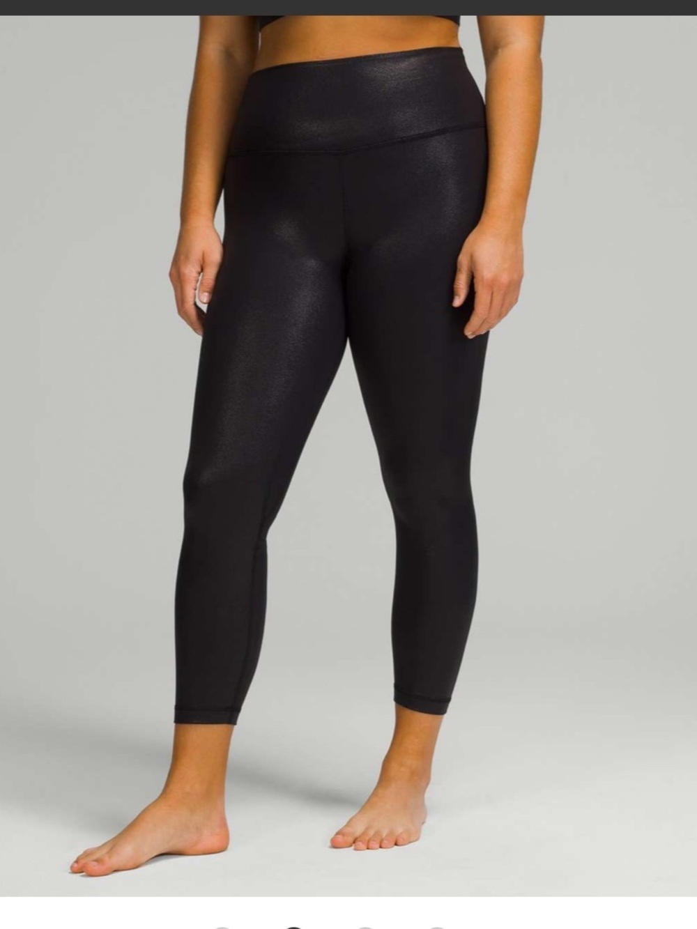 Lululemon Align High Rise Leggings Radiate Foil Print Black Size 8 Shiny EUC